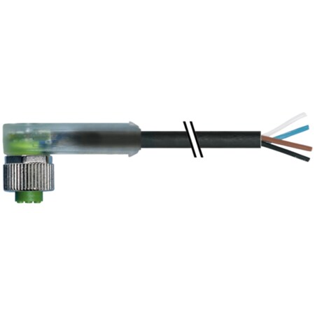 Murrelektronik M12 FEMALE 90 Degree SHIELDED, PVC 4X0.34 shielded GRAY, 20m 7000-12421-6340500